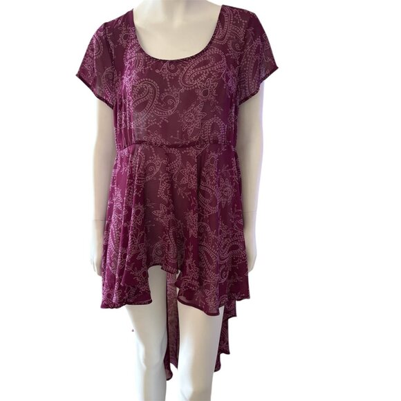 Torrid Hi Low Fairycore Whimsical Sheer Flowy Blouse - Picture 1 of 3